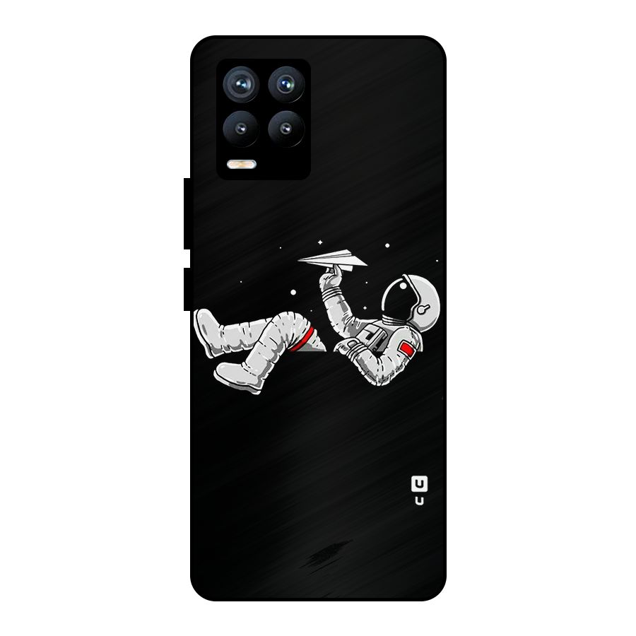 Astronaut Aeroplane Metal Back Case for Realme 8 Pro