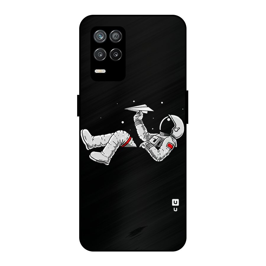 Astronaut Aeroplane Metal Back Case for Realme 9 5G
