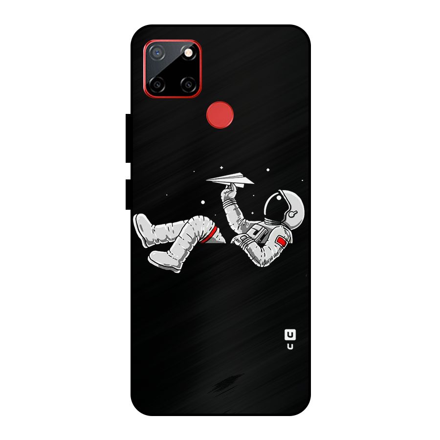 Astronaut Aeroplane Metal Back Case for Realme C12