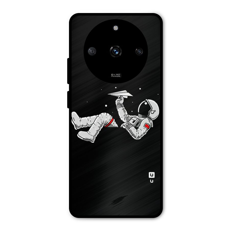 Astronaut Aeroplane Metal Back Case for Realme Narzo 60 5G