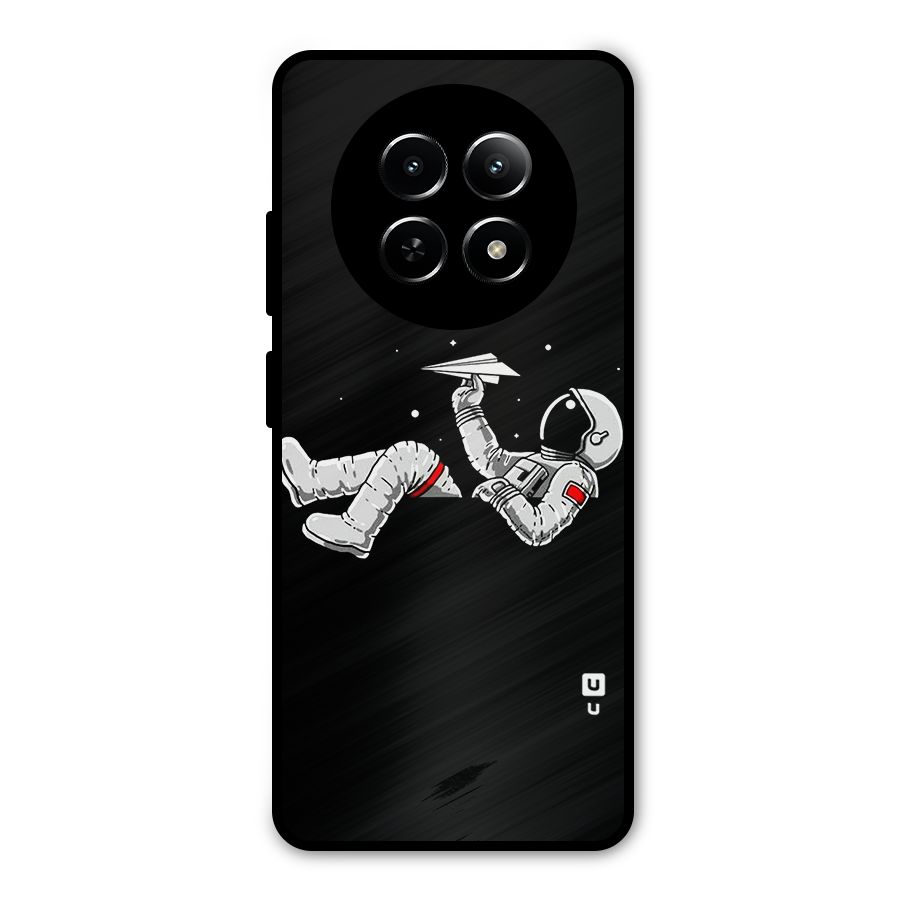 Astronaut Aeroplane Metal Back Case for Realme Narzo 70x 5G