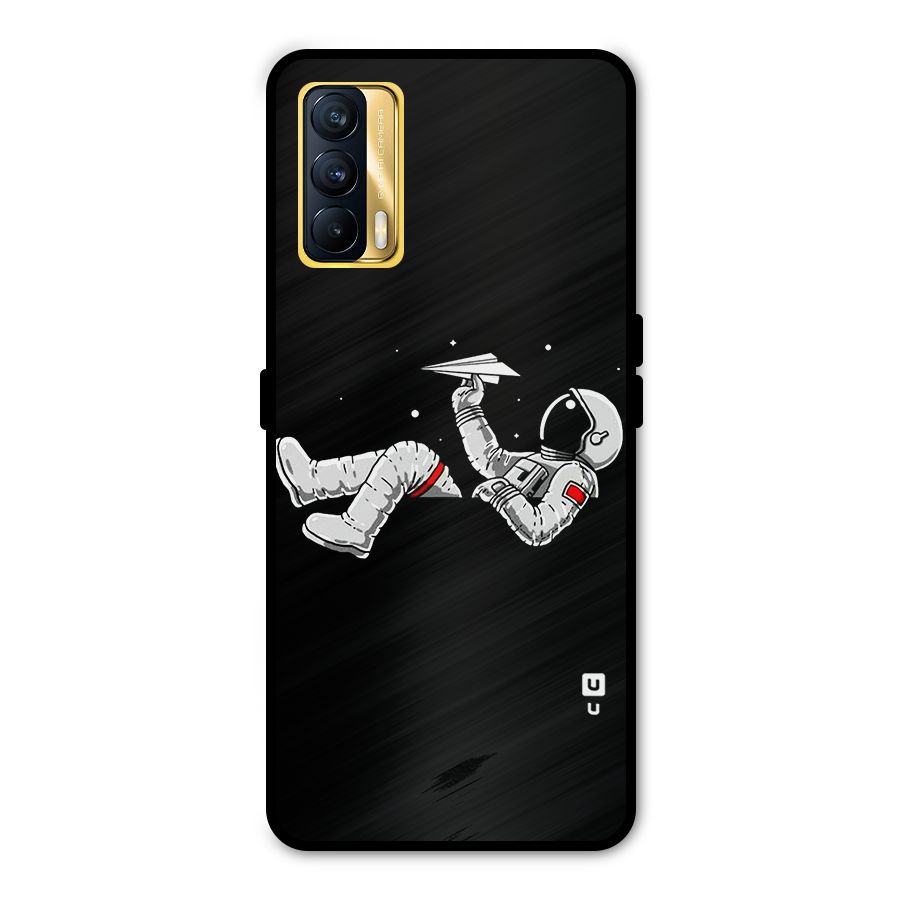 Astronaut Aeroplane Metal Back Case for Realme X7