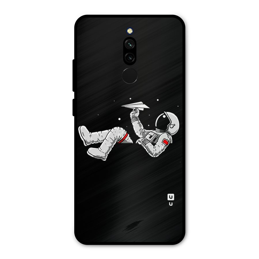 Astronaut Aeroplane Metal Back Case for Redmi 8