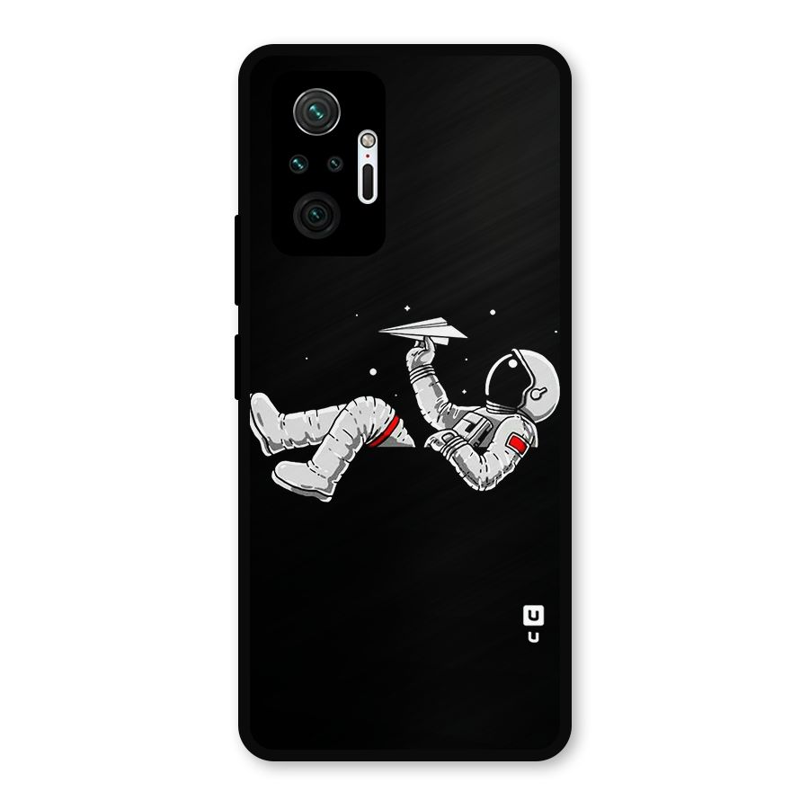 Astronaut Aeroplane Metal Back Case for Redmi Note 10 Pro Max