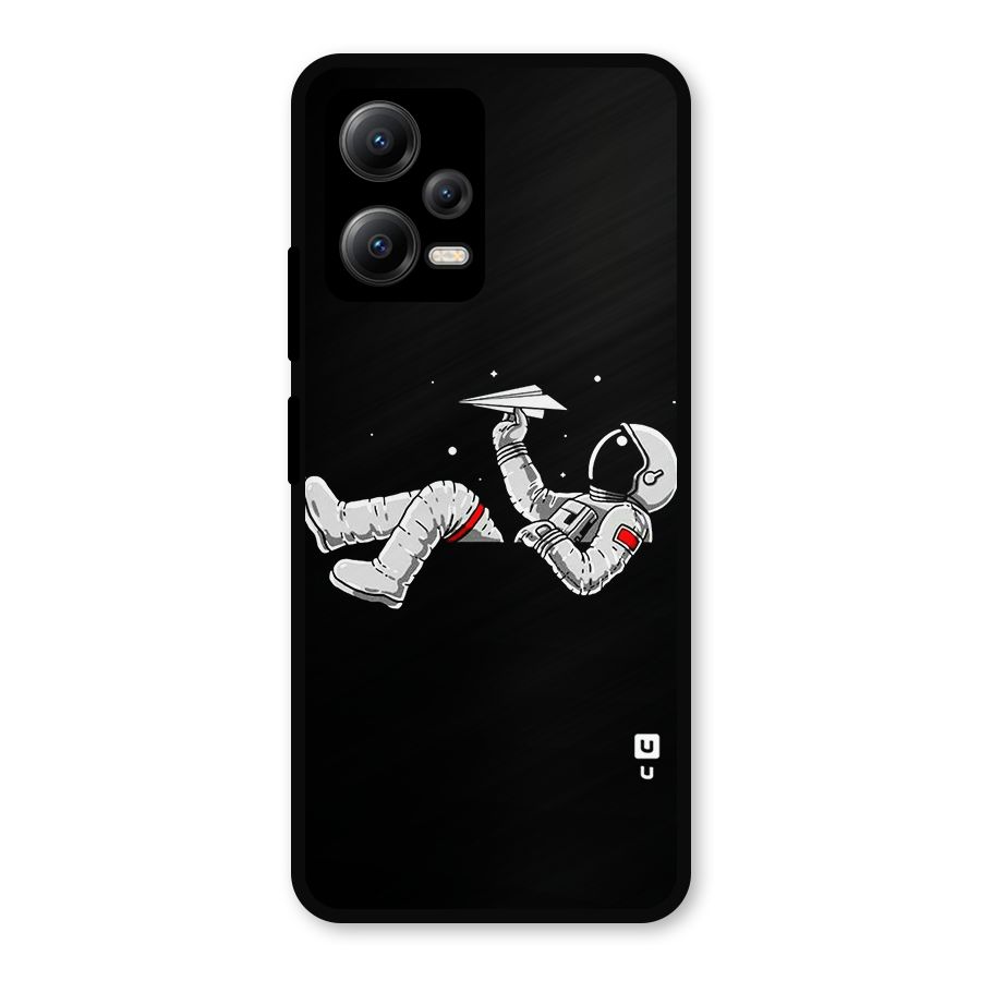 Astronaut Aeroplane Metal Back Case for Redmi Note 12 5G