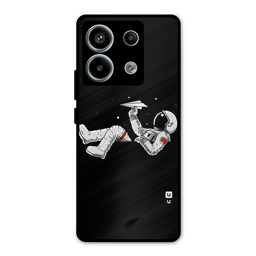 Astronaut Aeroplane Metal Back Case for Redmi Note 13 Pro 5G