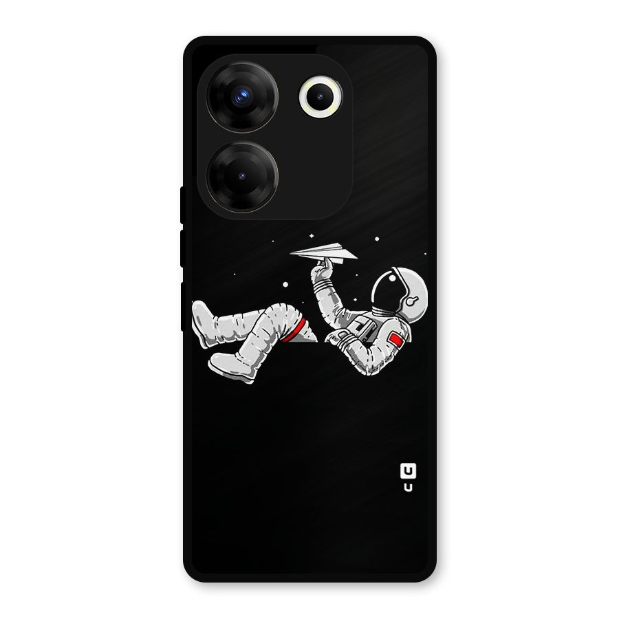 Astronaut Aeroplane Metal Back Case for Tecno Camon 20