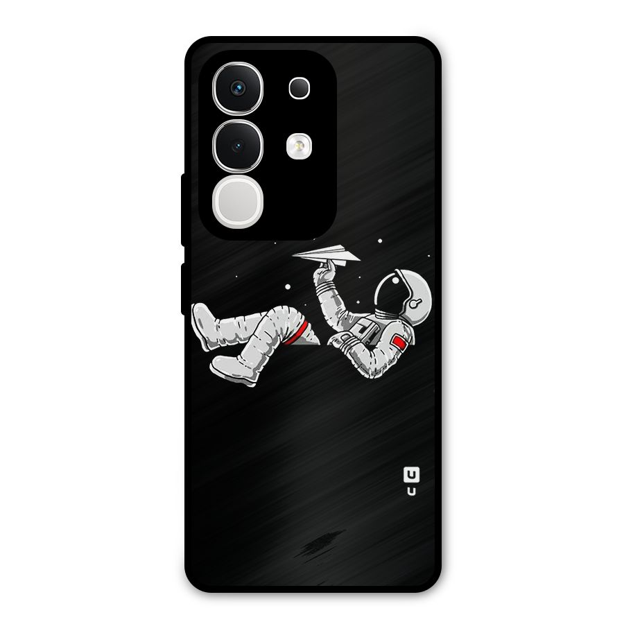 Astronaut Aeroplane Metal Back Case for Vivo T4x