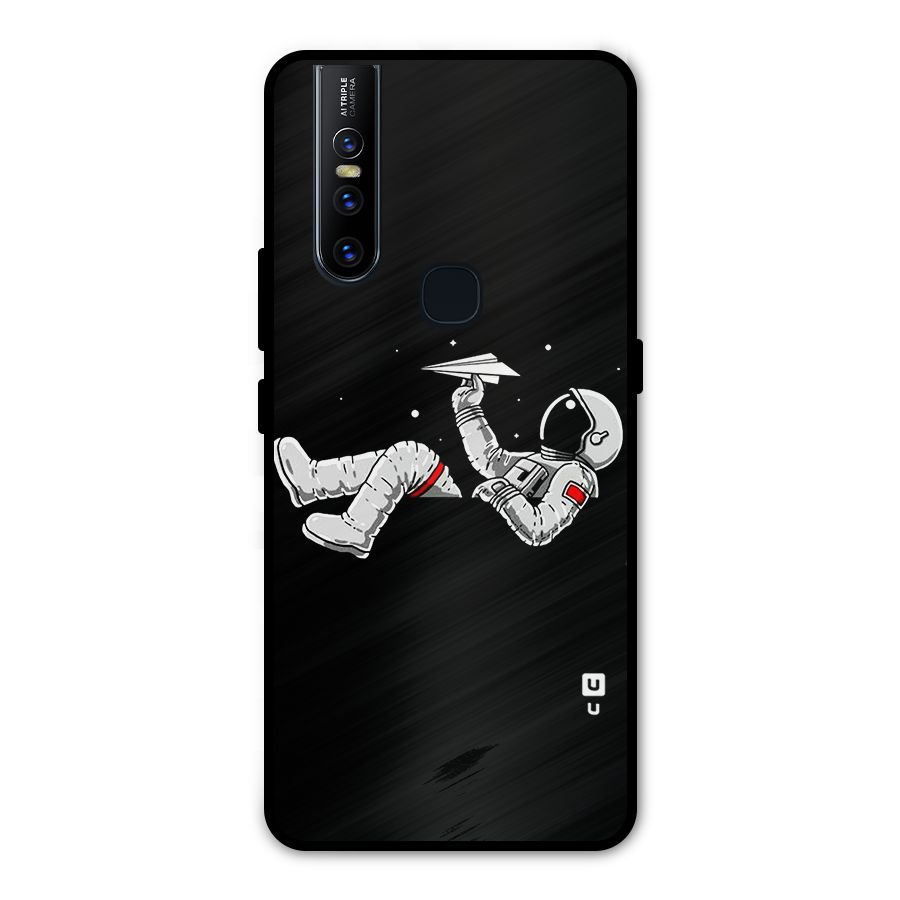 Astronaut Aeroplane Metal Back Case for Vivo V15