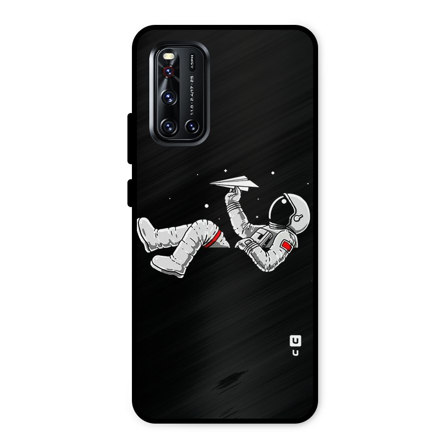 Astronaut Aeroplane Metal Back Case for Vivo V19