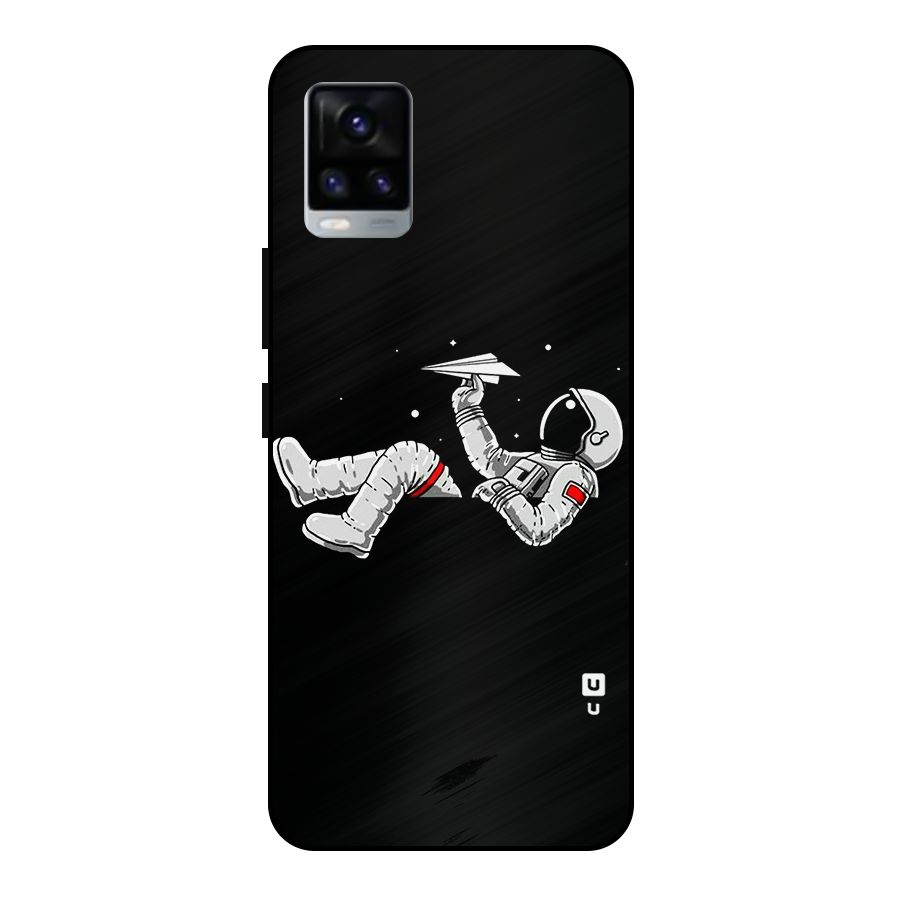 Astronaut Aeroplane Metal Back Case for Vivo V20
