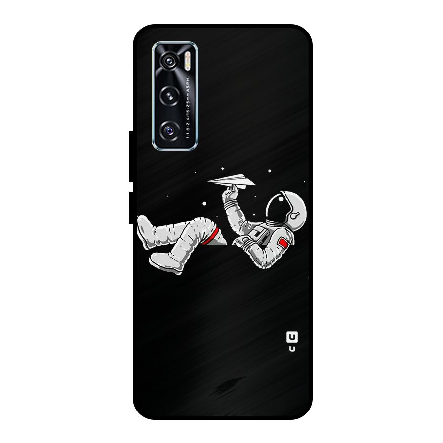 Astronaut Aeroplane Metal Back Case for Vivo V20 SE