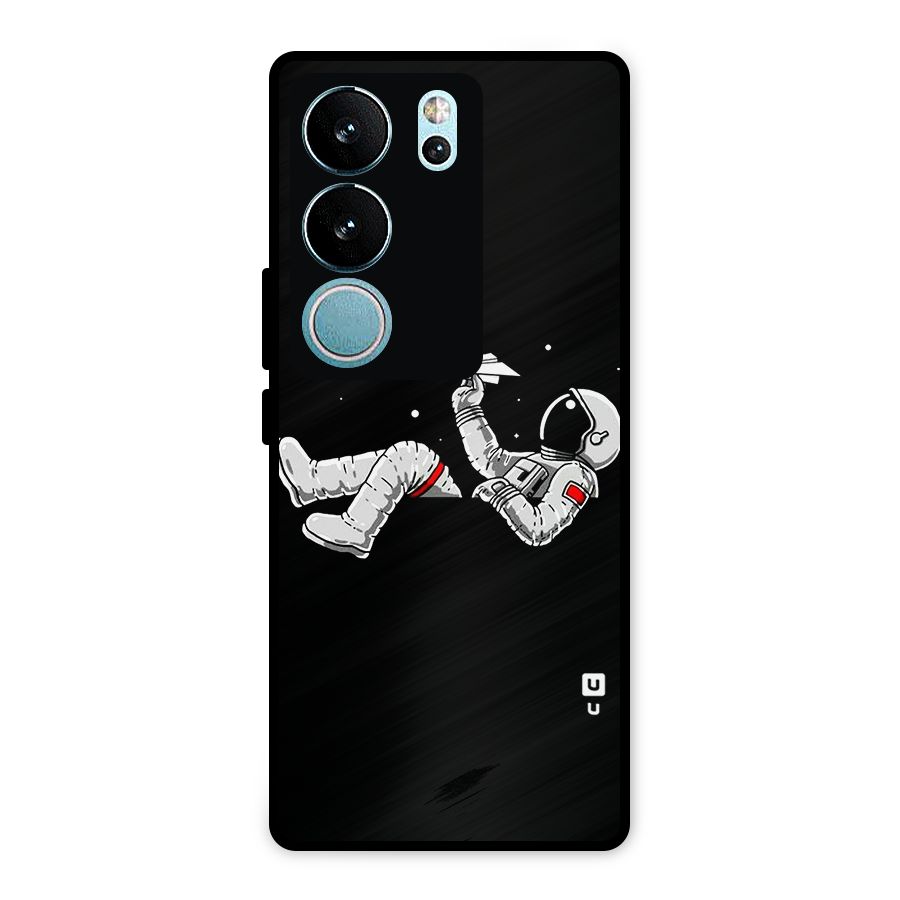 Astronaut Aeroplane Metal Back Case for Vivo V29