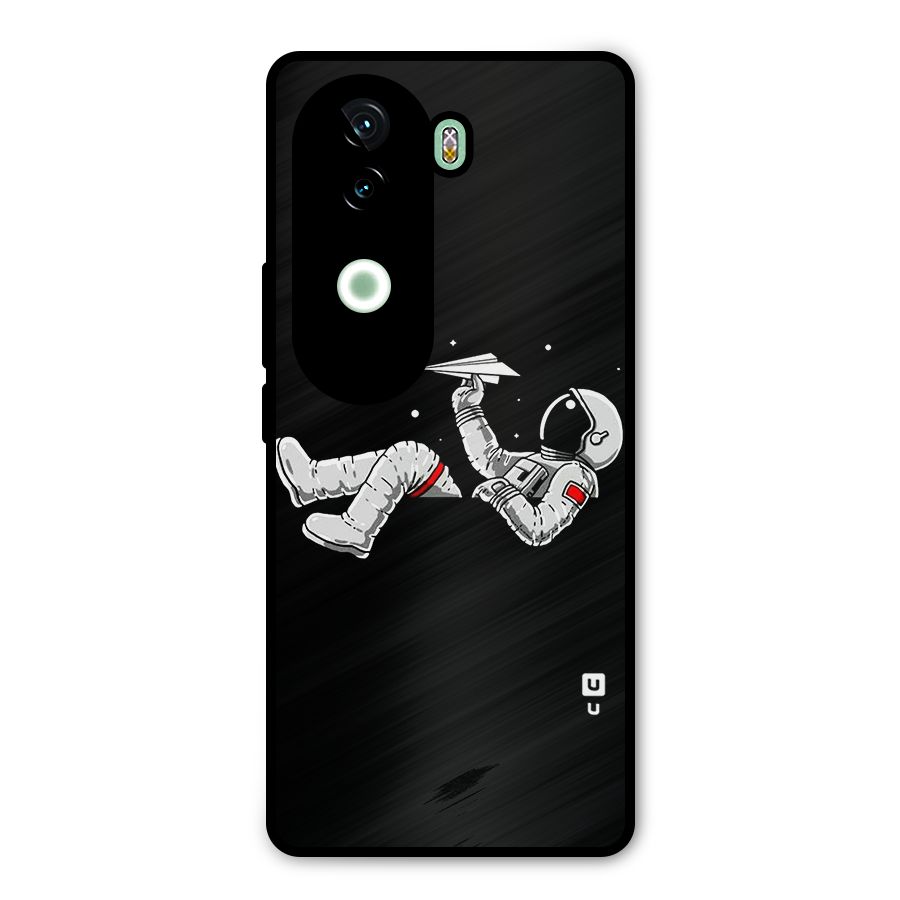 Astronaut Aeroplane Metal Back Case for Vivo V40e