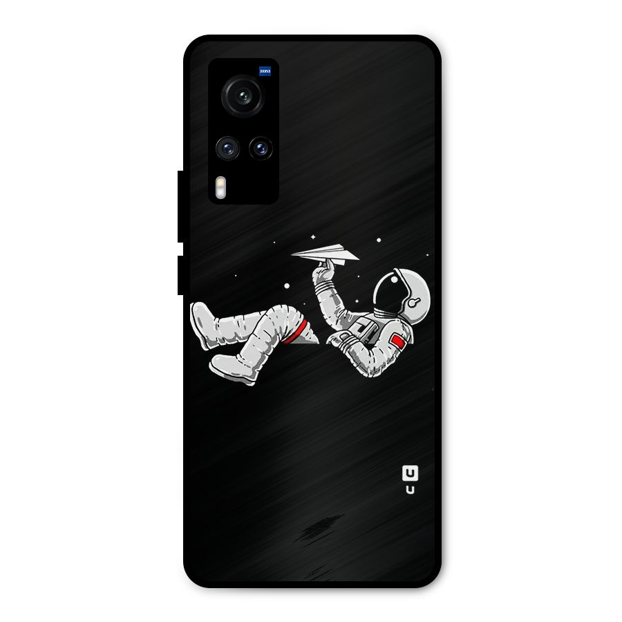 Astronaut Aeroplane Metal Back Case for Vivo X60