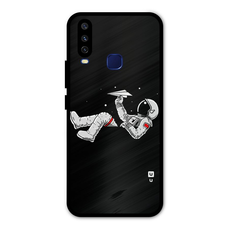 Astronaut Aeroplane Metal Back Case for Vivo Y15