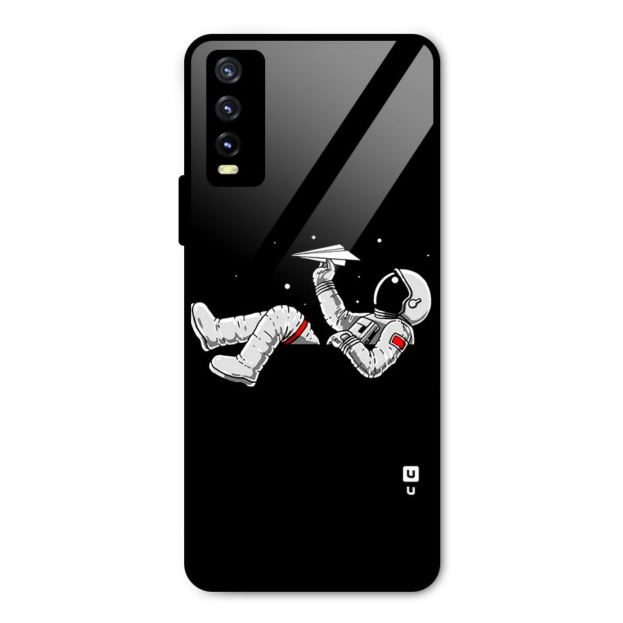 Astronaut Aeroplane Metal Back Case for Vivo Y20
