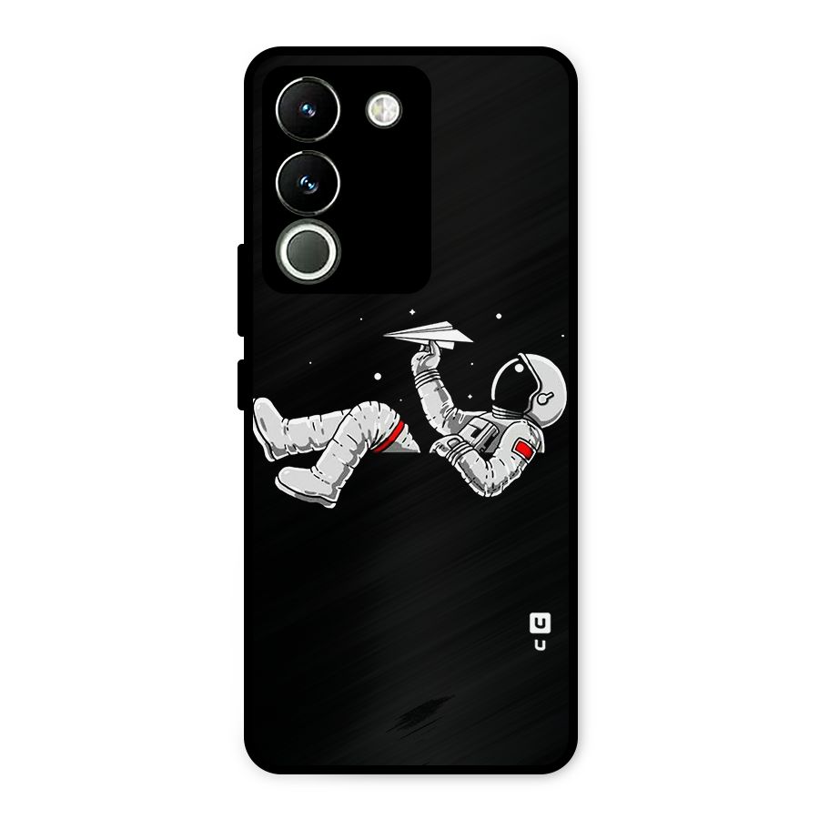 Astronaut Aeroplane Metal Back Case for Vivo Y200