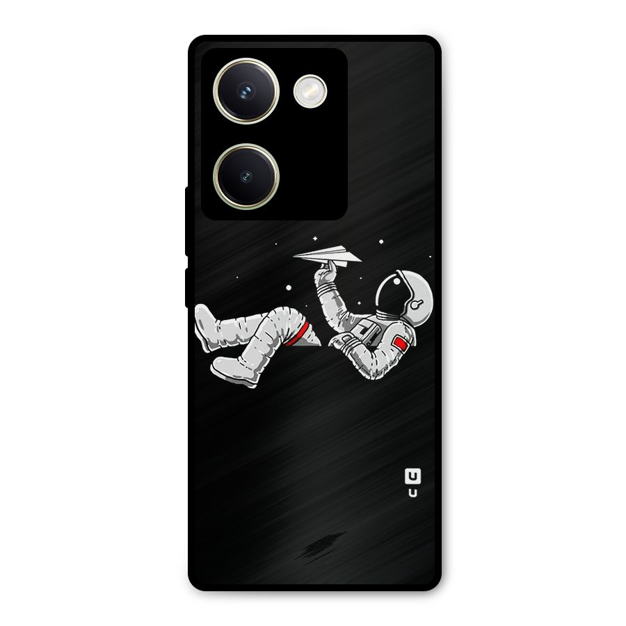 Astronaut Aeroplane Metal Back Case for Vivo Y200 Pro