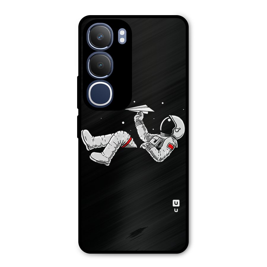 Astronaut Aeroplane Metal Back Case for Vivo Y29