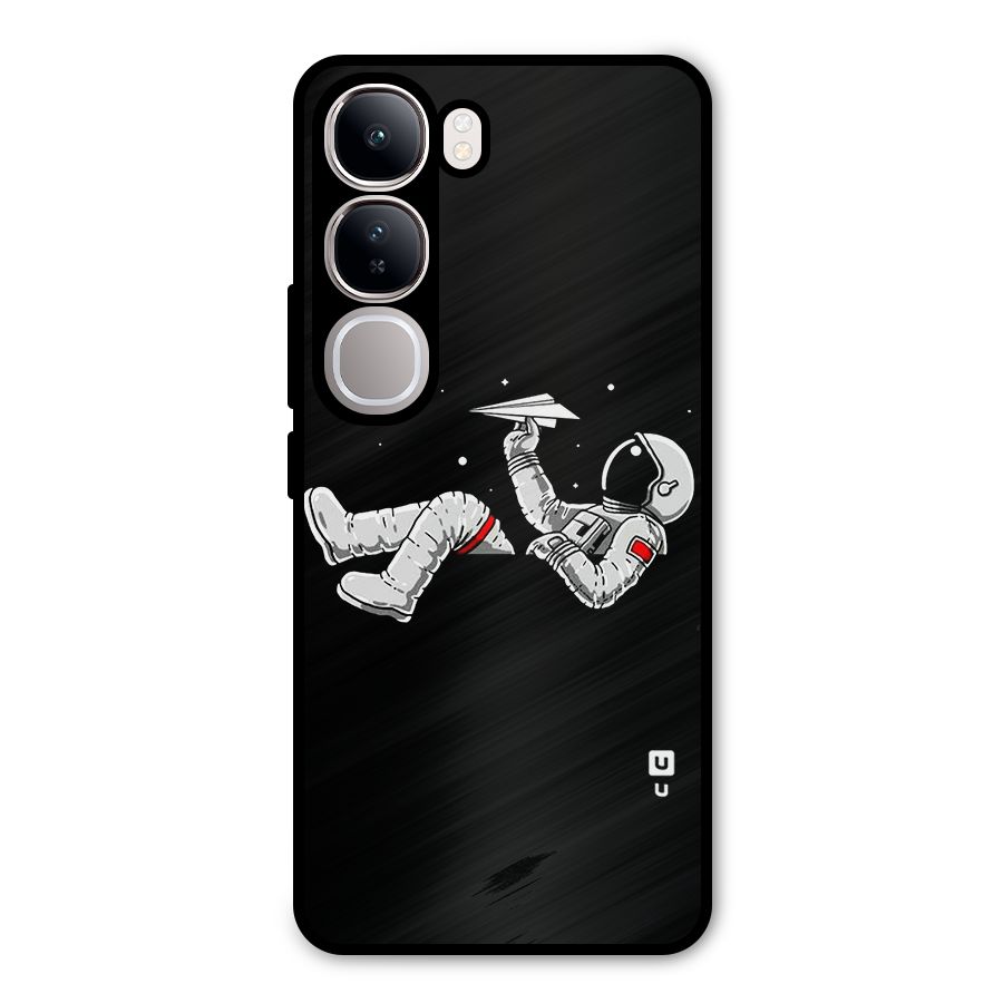 Astronaut Aeroplane Metal Back Case for Vivo Y300