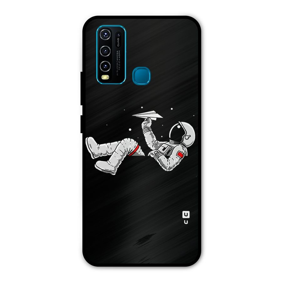 Astronaut Aeroplane Metal Back Case for Vivo Y50