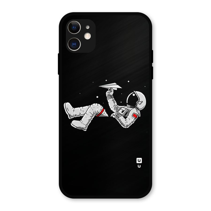 Astronaut Aeroplane Metal Back Case for iPhone 11