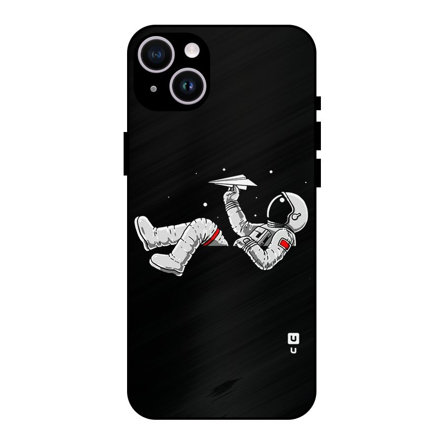 Astronaut Aeroplane Metal Back Case for iPhone 14 Plus