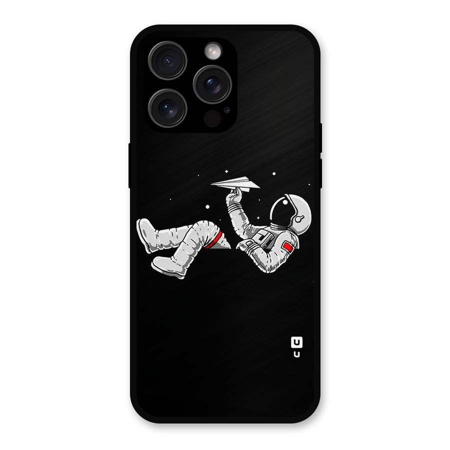 Astronaut Aeroplane Metal Back Case for iPhone 15 Pro Max
