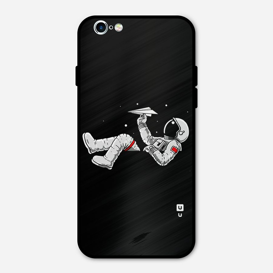 Astronaut Aeroplane Metal Back Case for iPhone 6 6s