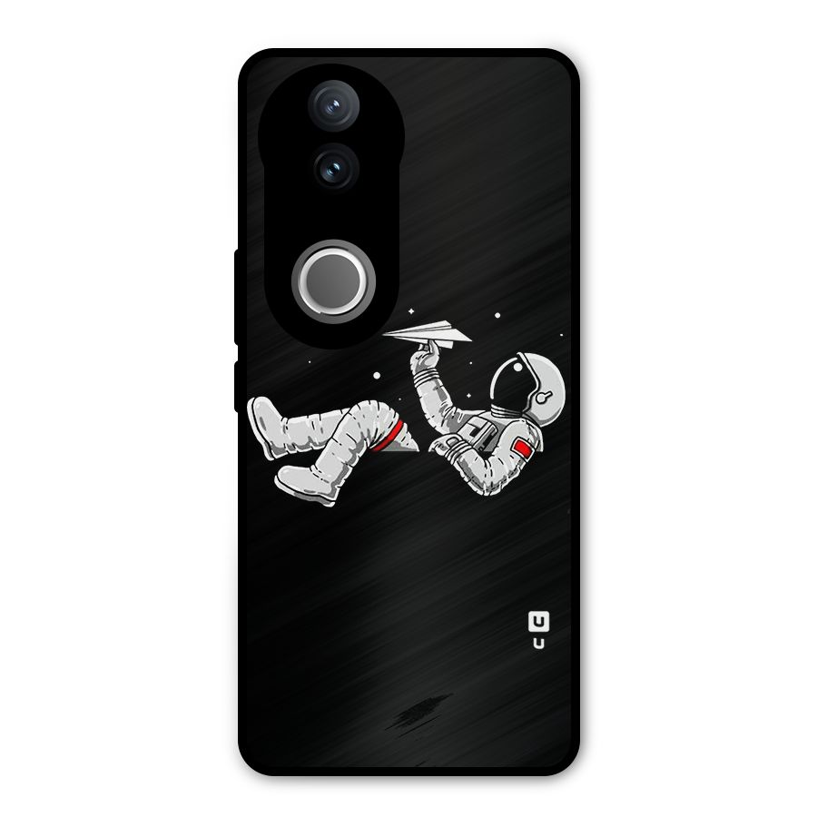 Astronaut Aeroplane Metal Back Case for iQOO Z10R