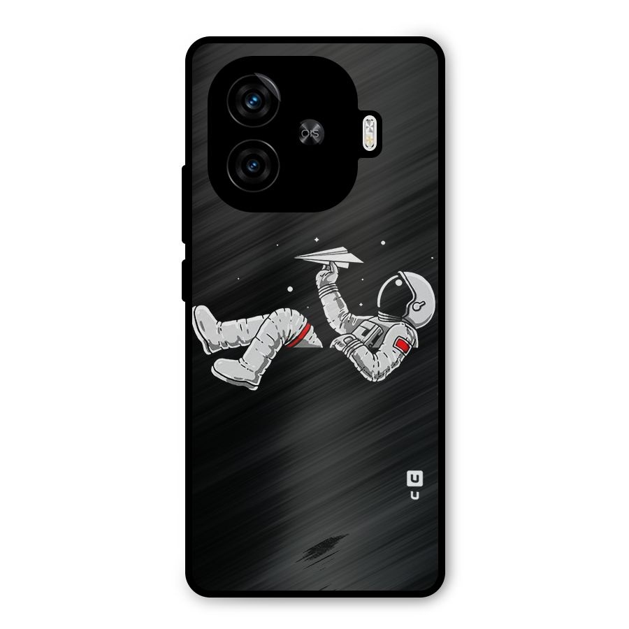 Astronaut Aeroplane Metal Back Case for iQOO Z9 Turbo