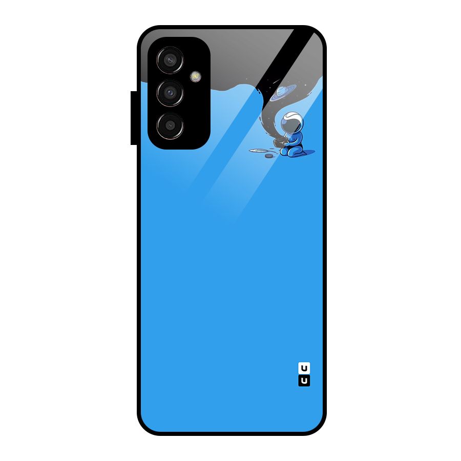 Astronaut Creativity Paint Sky Glass Back Case for Galaxy F13