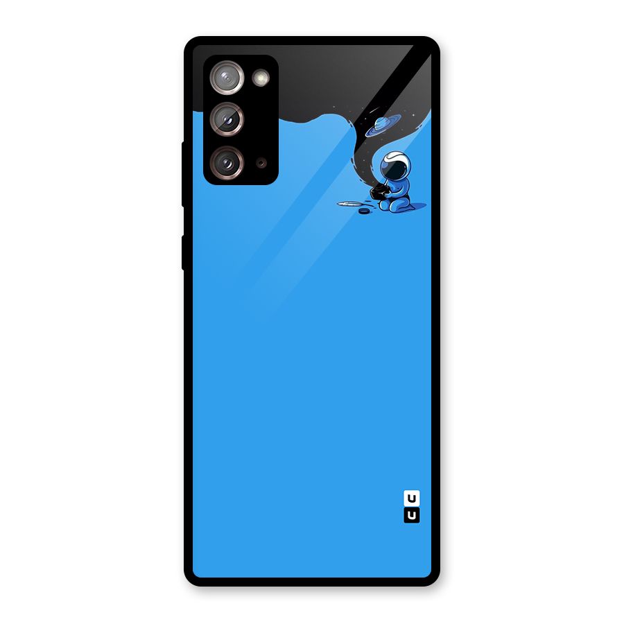 Astronaut Creativity Paint Sky Glass Back Case for Galaxy Note 20