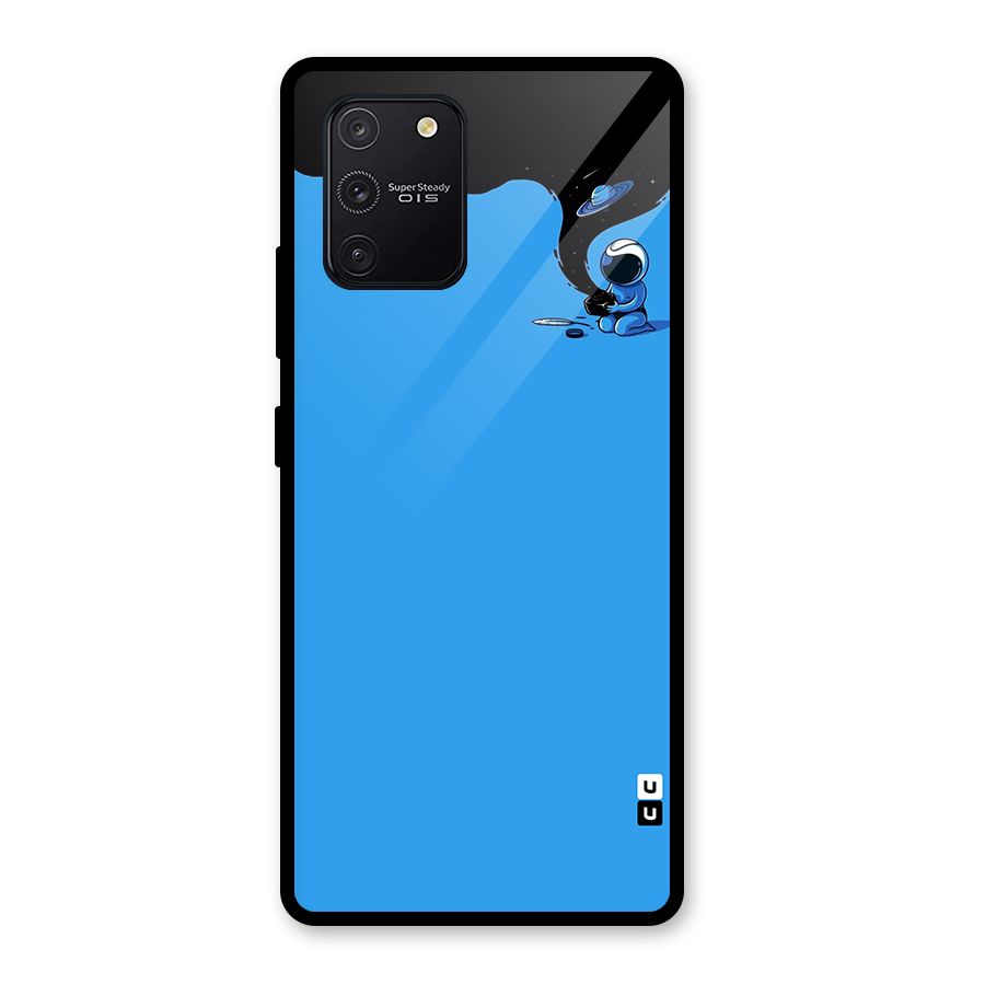 Astronaut Creativity Paint Sky Glass Back Case for Galaxy S10 Lite