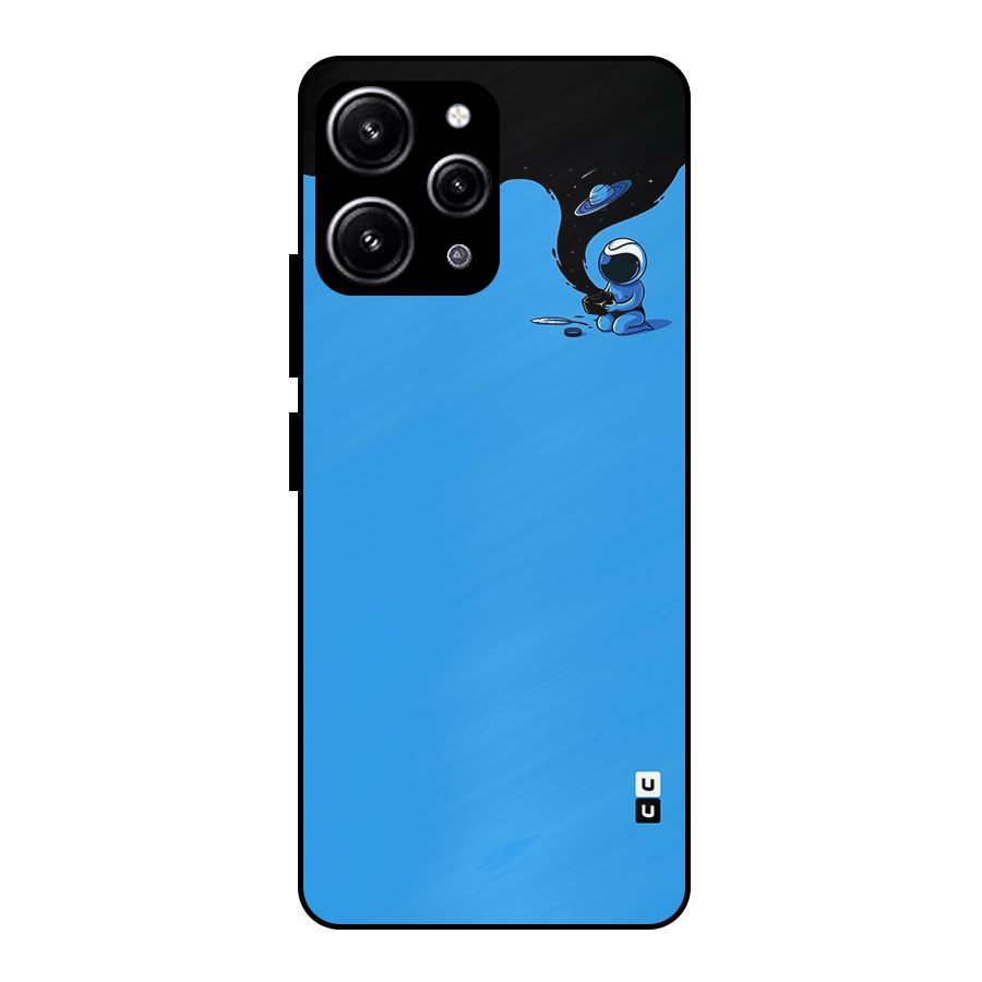 Astronaut Creativity Paint Sky Glass Back Case for Redmi 12 4G