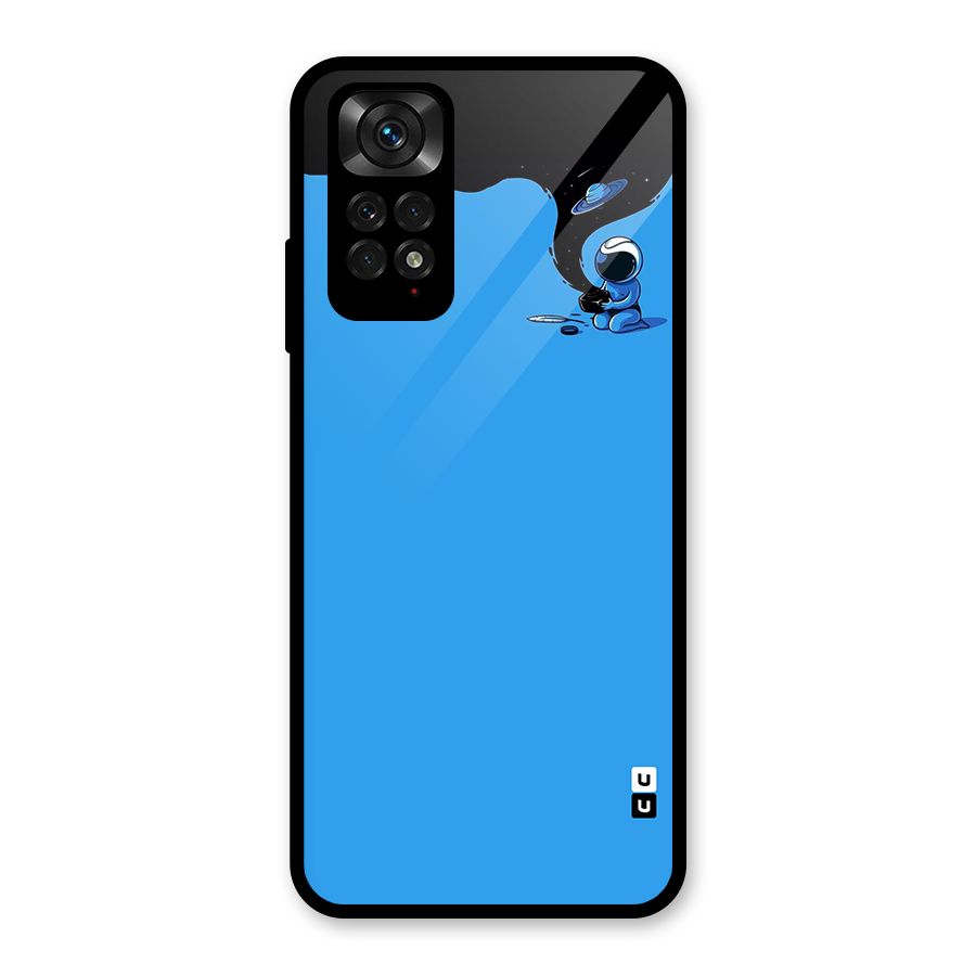 Astronaut Creativity Paint Sky Glass Back Case for Redmi Note 11S