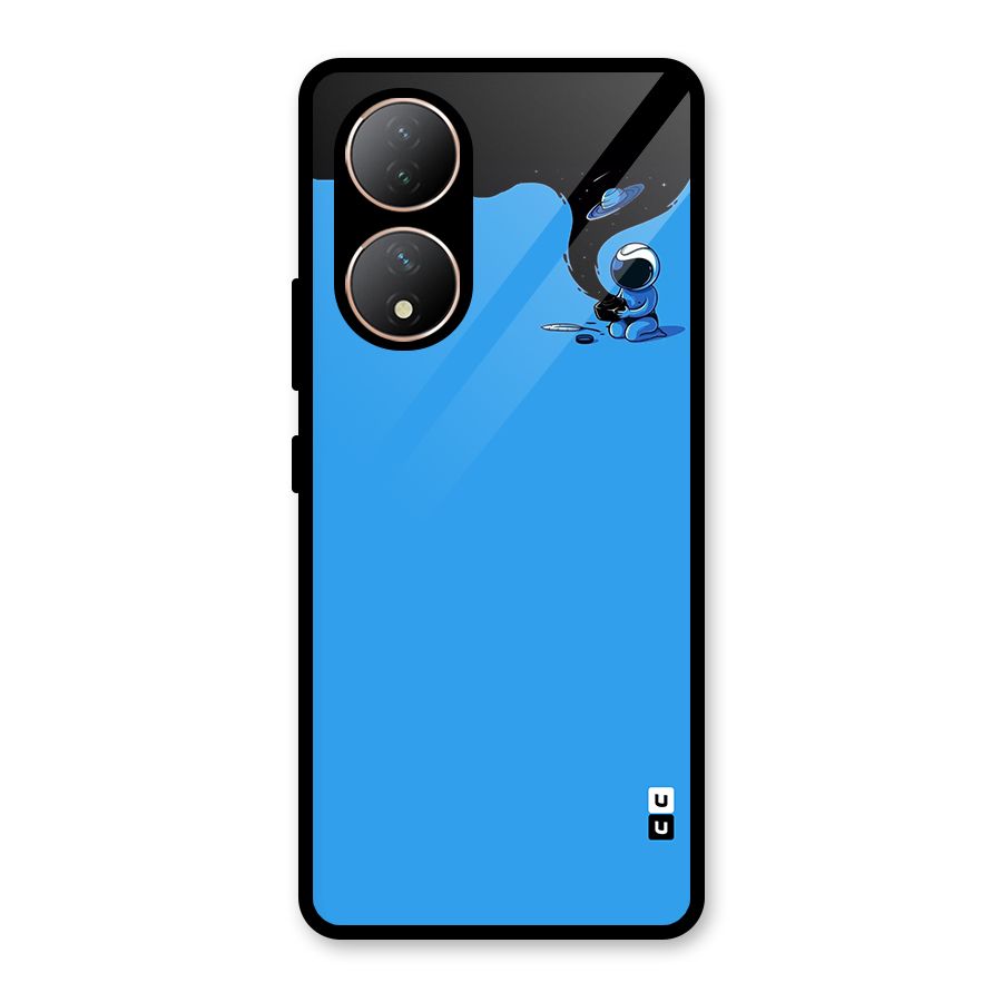 Astronaut Creativity Paint Sky Glass Back Case for Vivo T2
