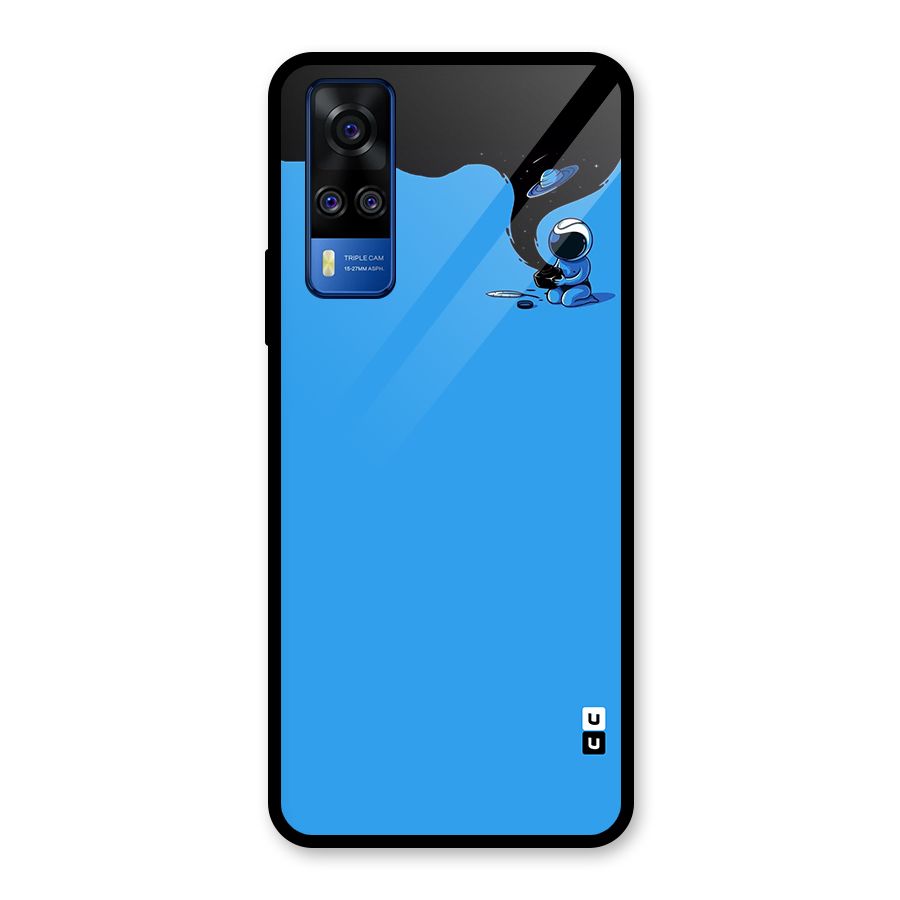 Astronaut Creativity Paint Sky Glass Back Case for Vivo Y31