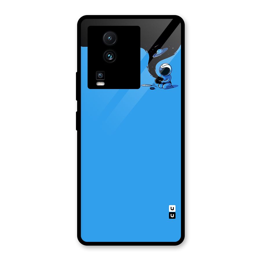 Astronaut Creativity Paint Sky Glass Back Case for Vivo iQOO Neo 7 Pro
