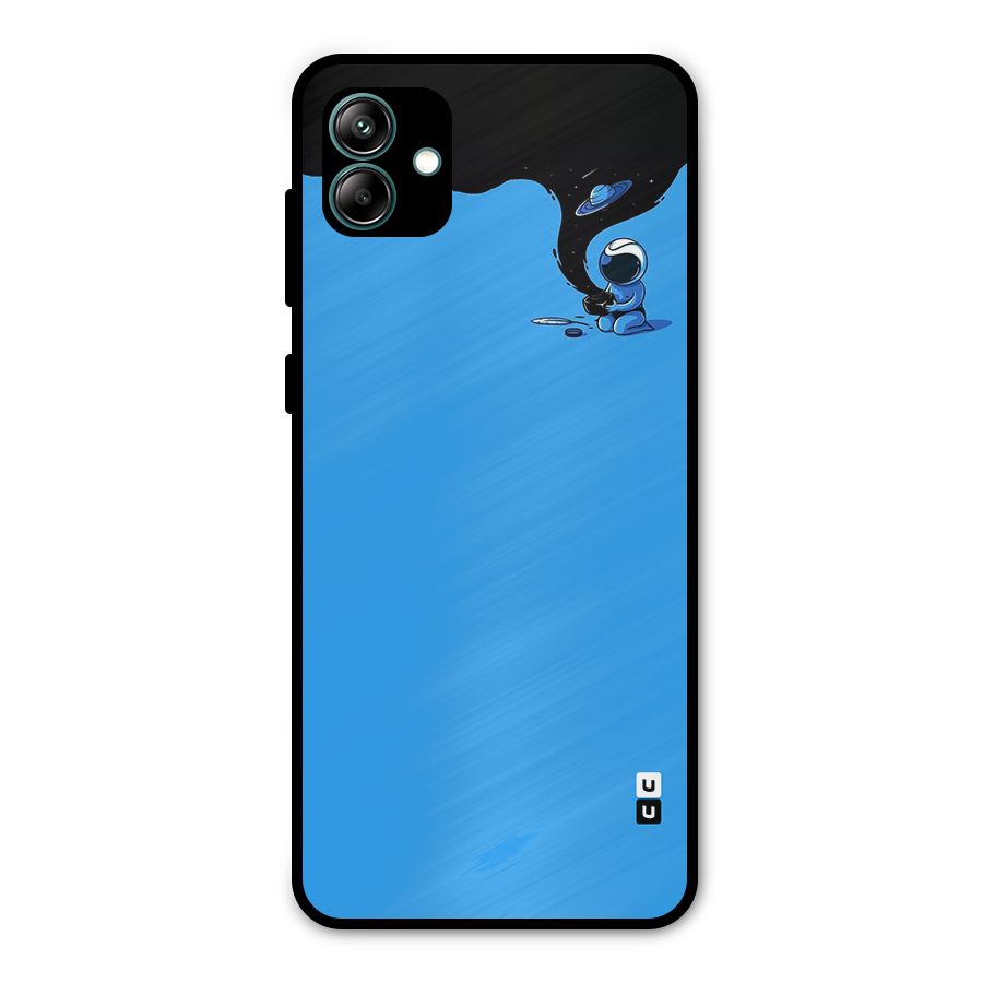 Astronaut Creativity Paint Sky Metal Back Case for Galaxy A04