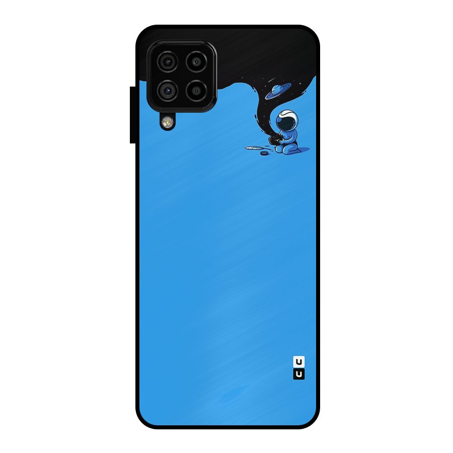 Astronaut Creativity Paint Sky Metal Back Case for Galaxy A22 4G