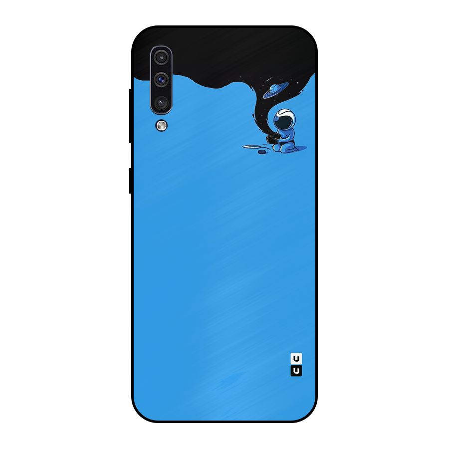 Astronaut Creativity Paint Sky Metal Back Case for Galaxy A50