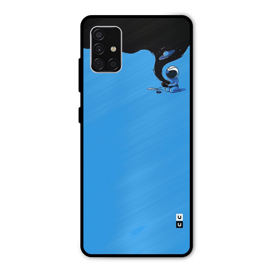 Astronaut Creativity Paint Sky Metal Back Case for Galaxy A51