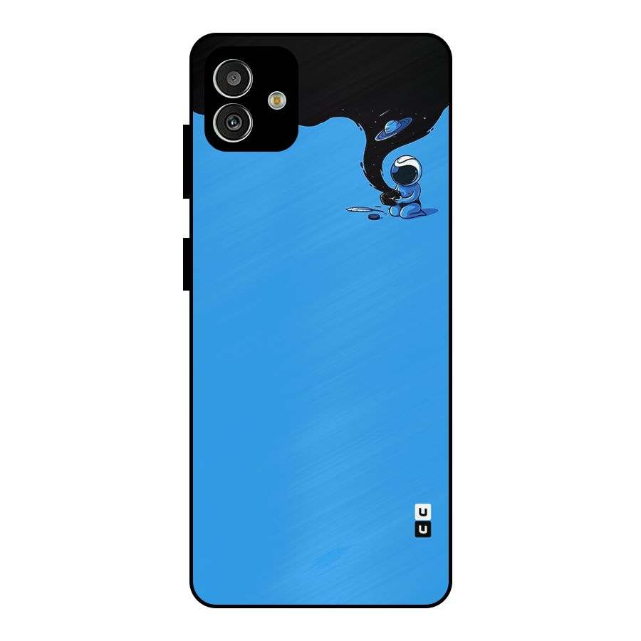 Astronaut Creativity Paint Sky Metal Back Case for Galaxy M13 5G