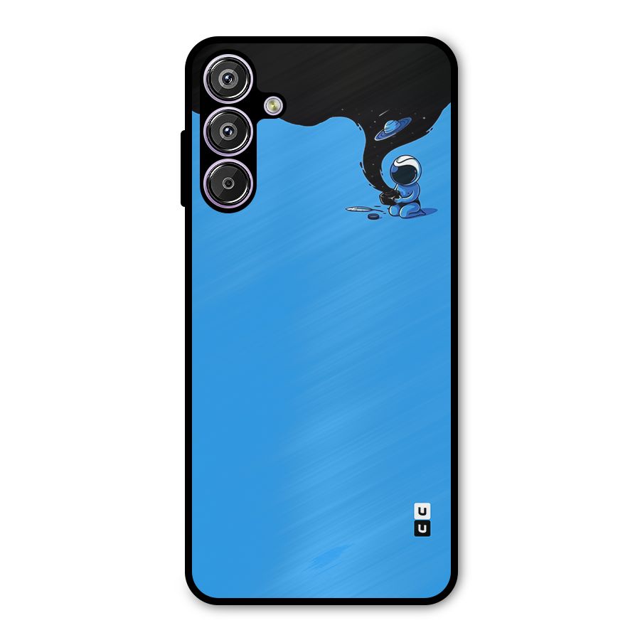 Astronaut Creativity Paint Sky Metal Back Case for Galaxy M15