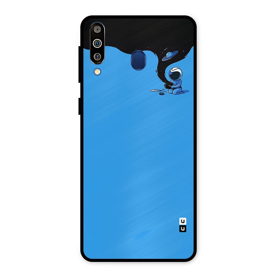 Astronaut Creativity Paint Sky Metal Back Case for Galaxy M30