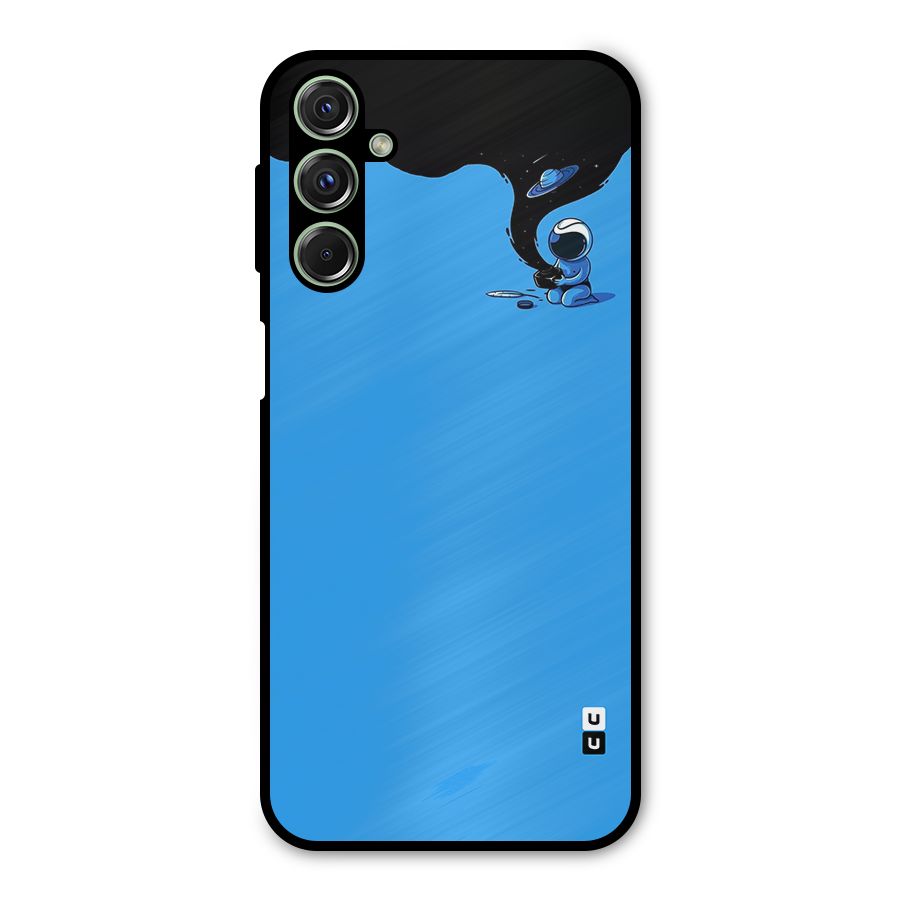 Astronaut Creativity Paint Sky Metal Back Case for Galaxy M34