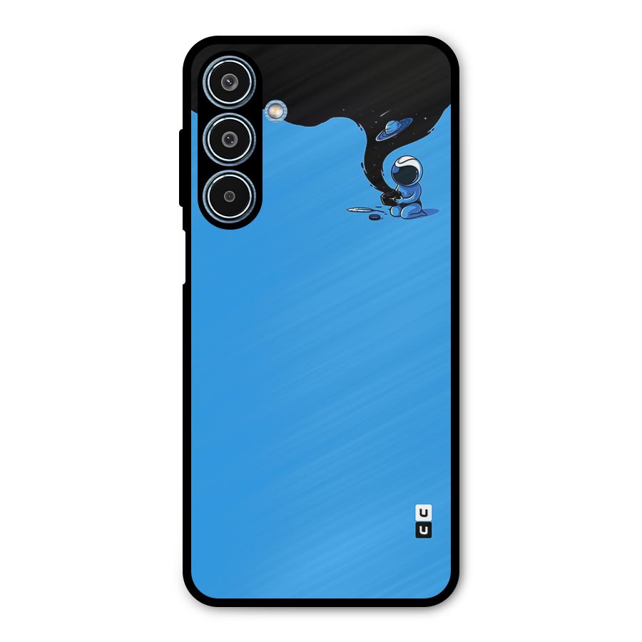 Astronaut Creativity Paint Sky Metal Back Case for Galaxy M35