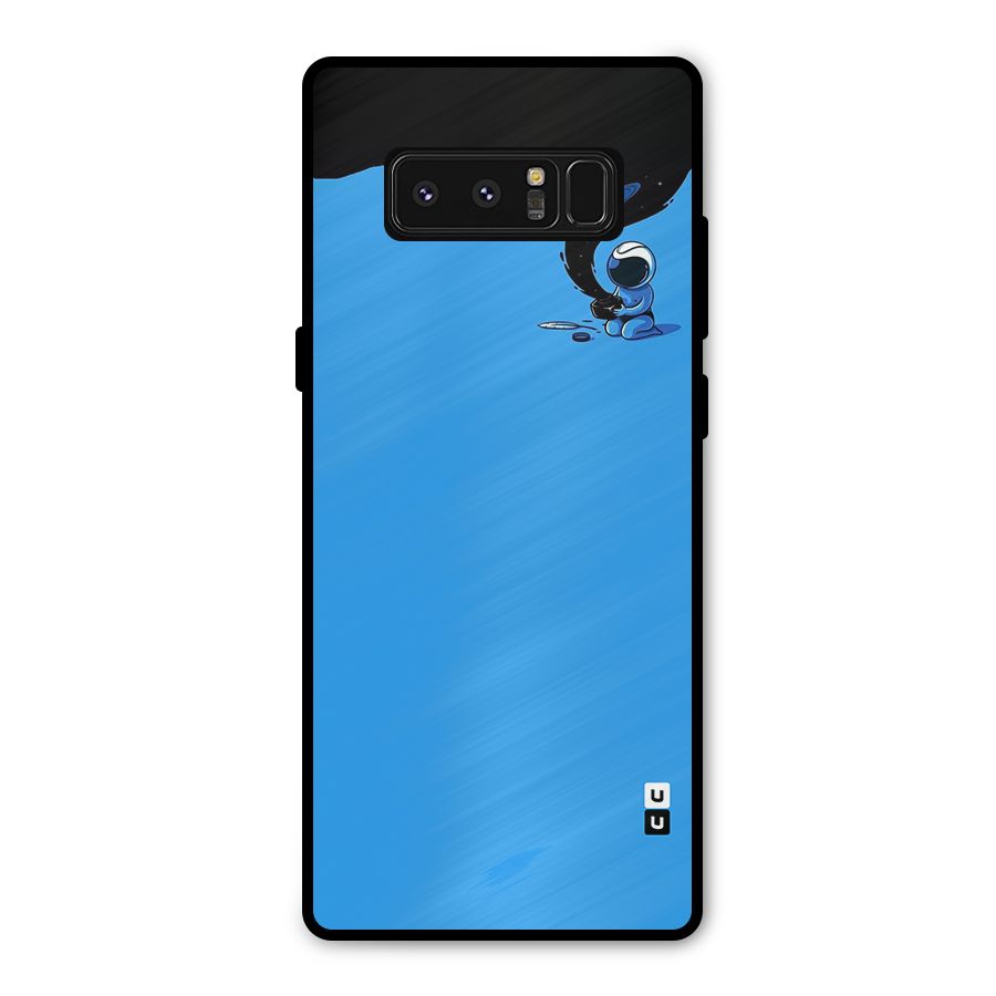 Astronaut Creativity Paint Sky Metal Back Case for Galaxy Note 8